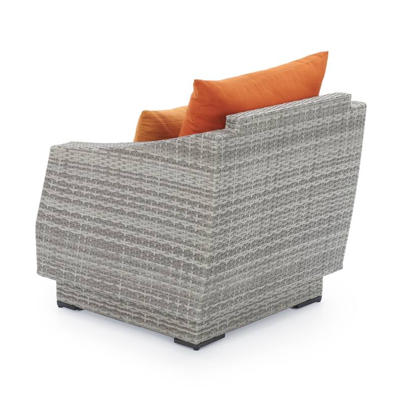 Cannes 3 Piece Aluminum Outdoor Patio Club Chairs & Side Table