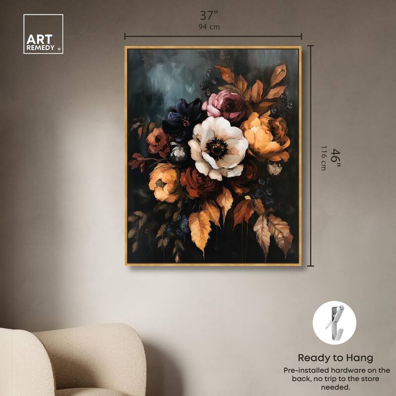 Dark Roses Beauty II Canvas by Art Remedy