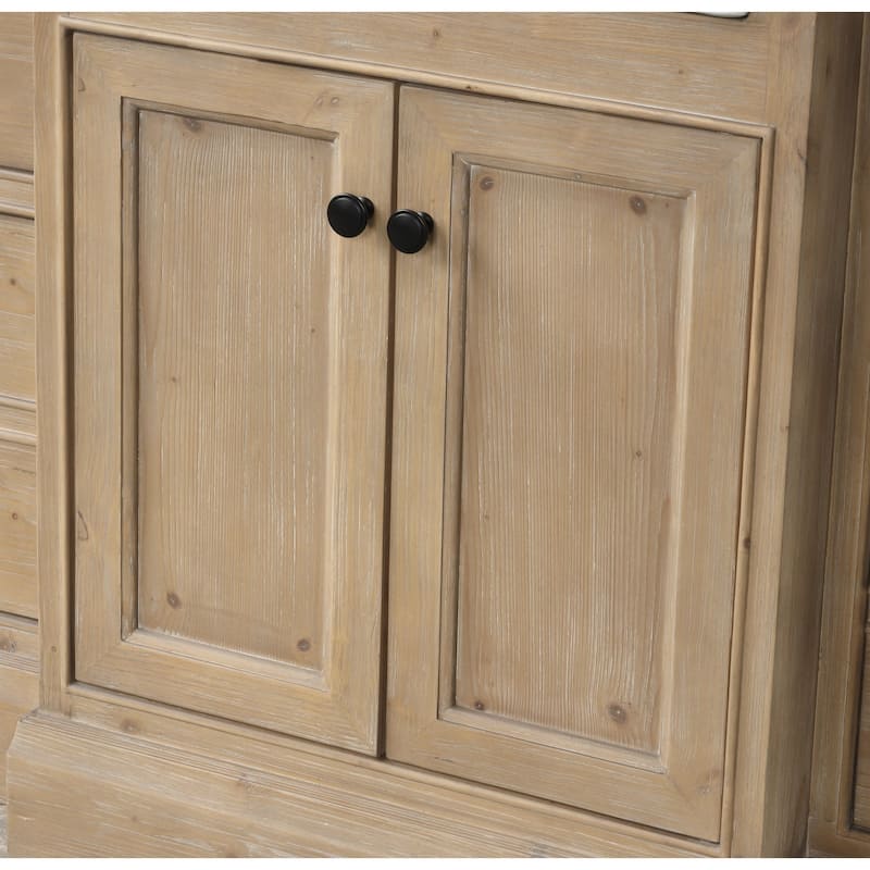 Ari Bath, Kelly 48" Bathroom Vanity, Weathered Fir Finish, White Engineered Stone - 48