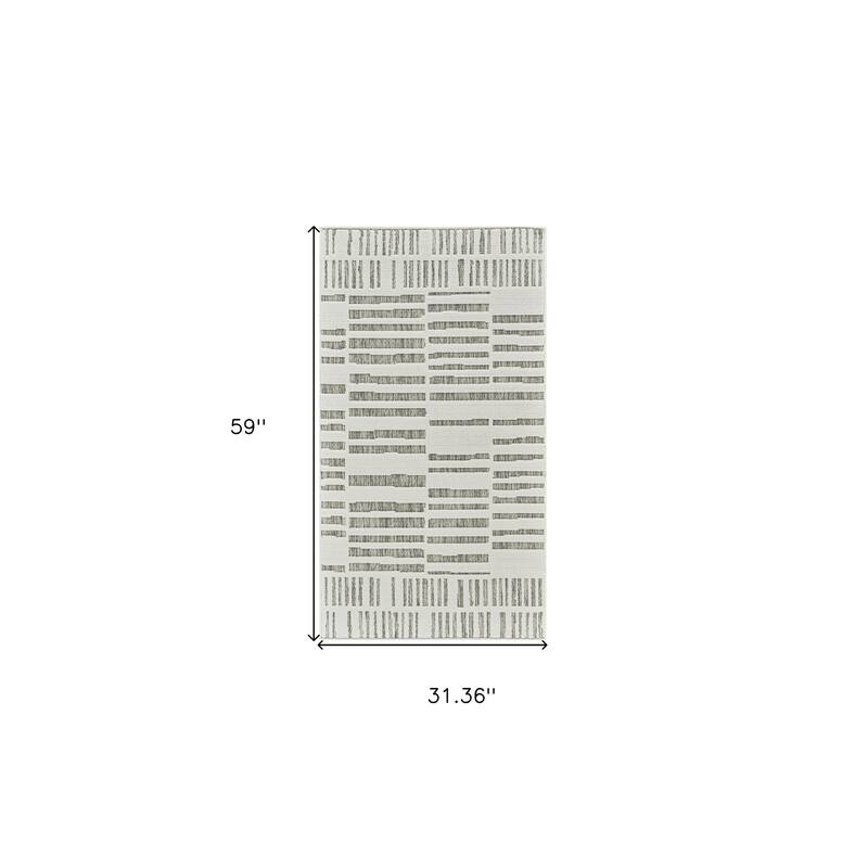 Lami Artistic Abstract Weather Resistant Current & Stylish Outdoor Rug - 3' x 5'
