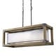 preview thumbnail 7 of 6, Farmhouse 4-Light Wood Rectangle Chandelier Linear Island Lights for Dining Room - L27.5"x W10"x H10"