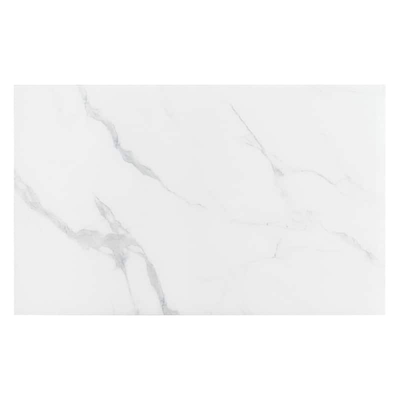 Faux Marble Solid Block Rectangular Coffee Table