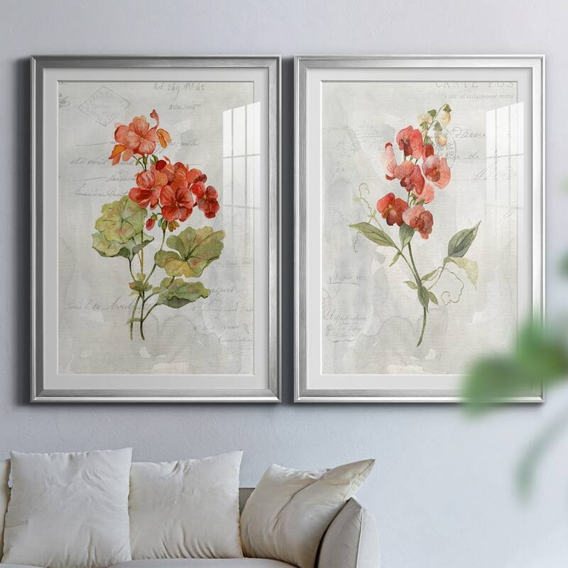Linen Geranium Premium Framed Print - Ready to Hang