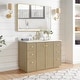 preview thumbnail 26 of 126, Oza Bath Vanity with Quartz Stone Top and Mirror