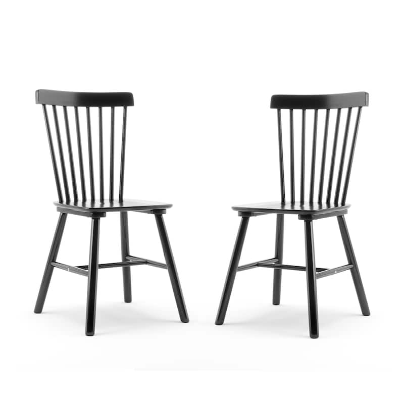 Coastal Set of 6/4/2 Windsor Solid Wood Dining Chairs Modern Wood Frame Side Chairs for Kitchen and Dining Room