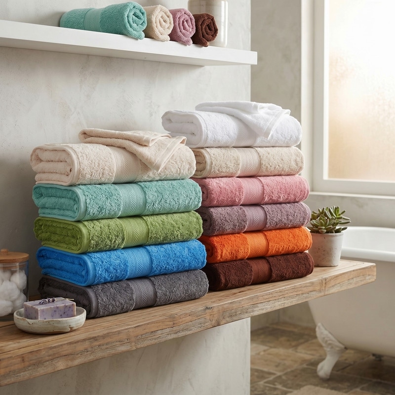 Superior Atlas Cotton Plush Absorbent Heavyweight Hand Towel Set of 6