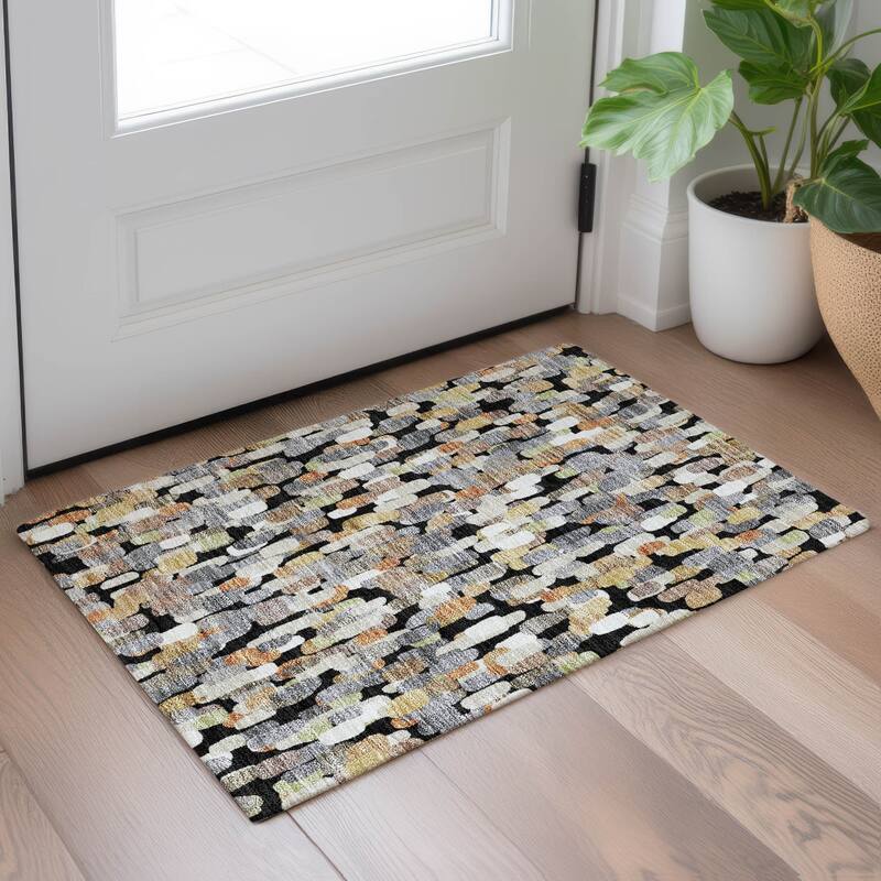 Machine Washable Indoor/ Outdoor Contemporary Drew Chantille Rug
