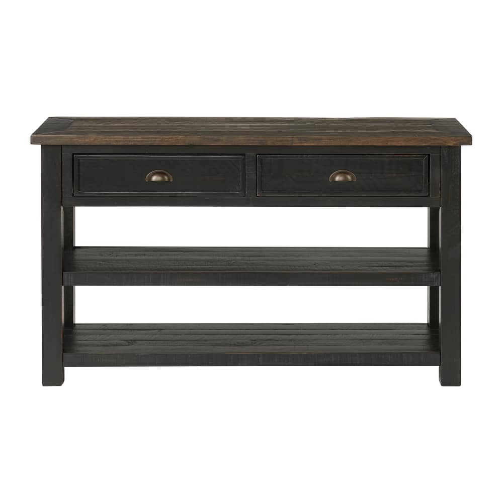 The Gray Barn Downington Solid Wood 2-Drawer Sofa Console Table