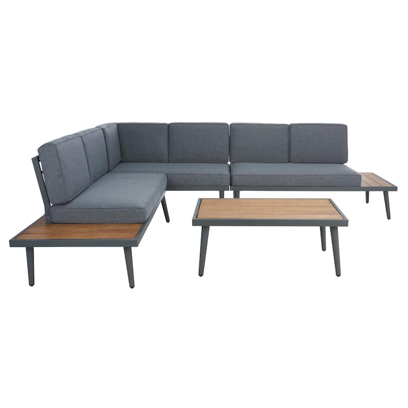 SAFAVIEH Outdoor Wendela Corner Living Set - 47W x 28D x 38H