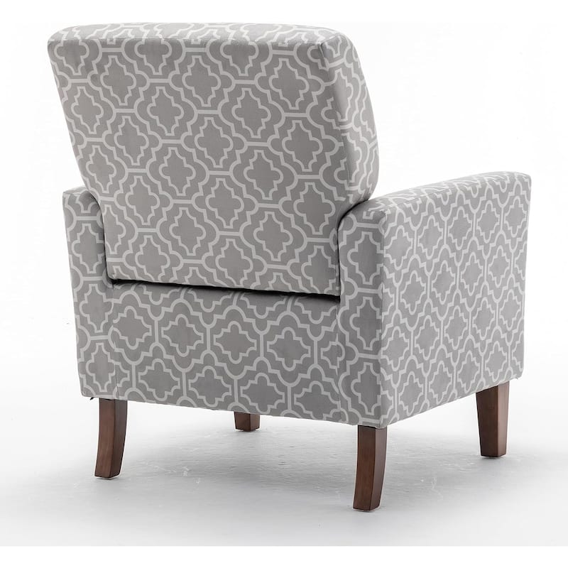 Contemporary Accent Arm Chair with Birch Wood Frame and Microfiber Upholstery