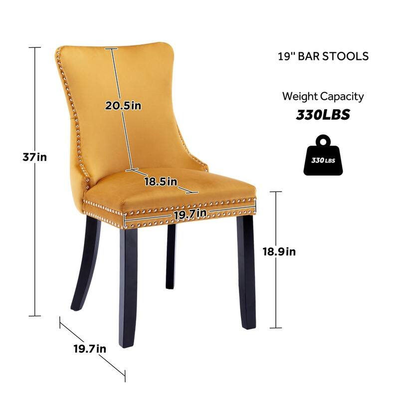 Upholstered Wing Back Dining Chair (Set of 4)