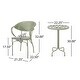 preview thumbnail 19 of 31, Palm Desert Outdoor Modern 3-piece Bistro Set by Christopher Knight Home