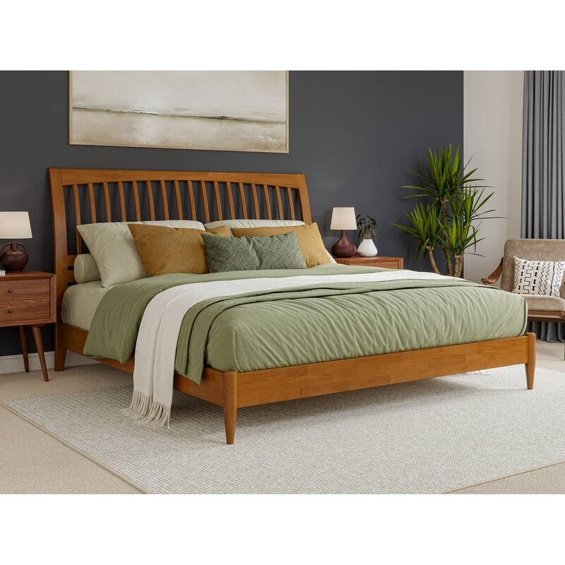 Orleans Solid Wood Low Profile Sleigh Platform Bed