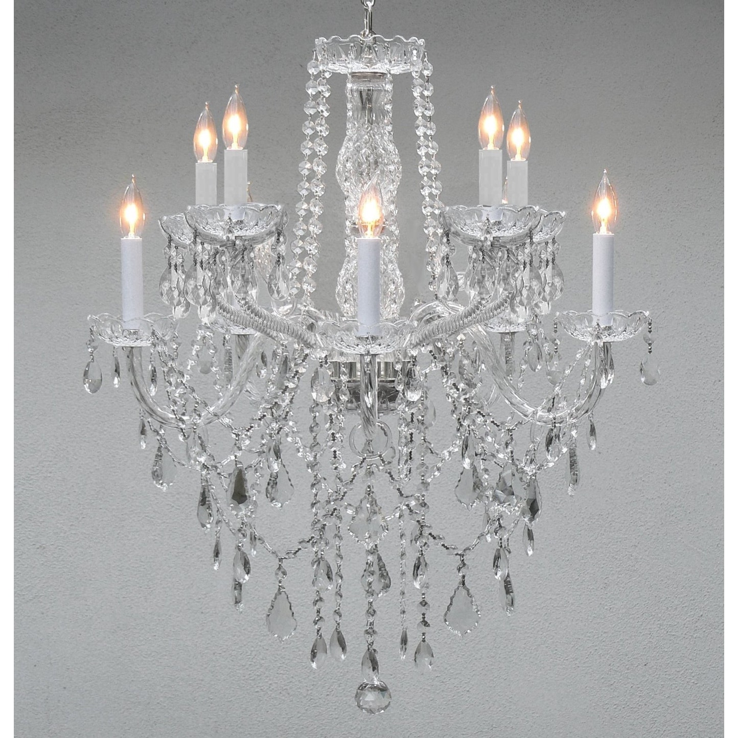 Swarovski Crystal Trimmed Crystal Chandelier Lighting - Chandeliers For Bedrooms by Overstock.com