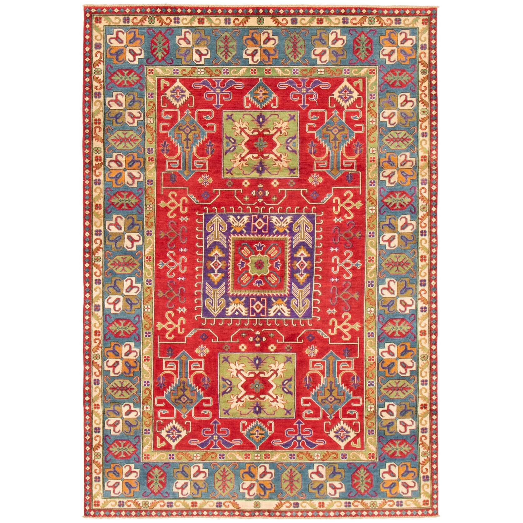 363850 Hand-Knotted Wool Rug eCarpet Gallery Area Rug for Living Room Bedroom Finest Ghazni Bordered Ivory Rug 5'2 x 6'4 363850 Hand-Knotted Wool Rug eCarpet Gallery Area Rug for Living Room Bedroom Finest Ghazni Bordered Ivory Rug 5'2 x 6'4