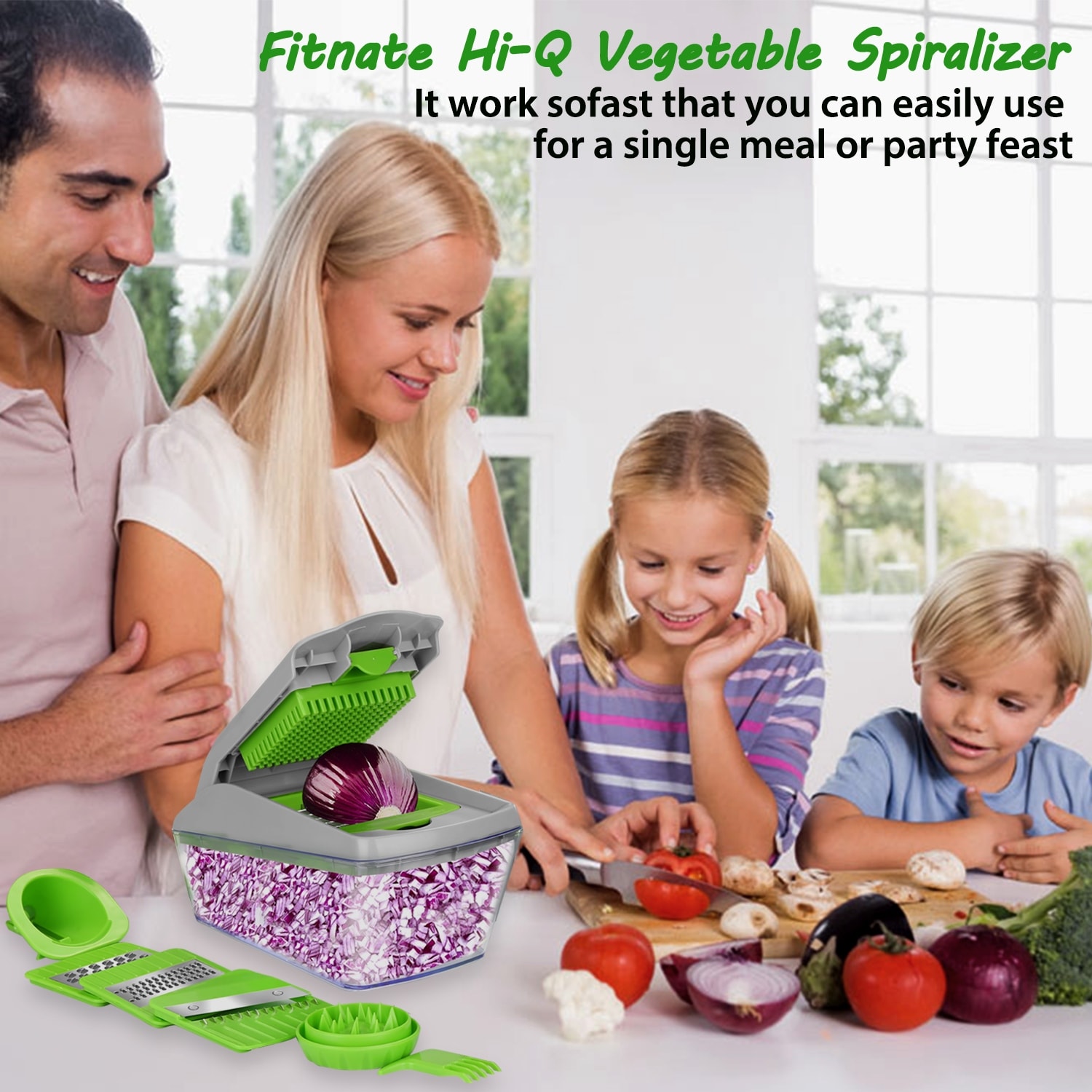 Vegetable Chopper Slicer Dicer 13 Pieces, Vegetable Spiralizer Vegetable  Dicer Food Chopper Dicer Pro, M Bed Bath  Beyond 31228974