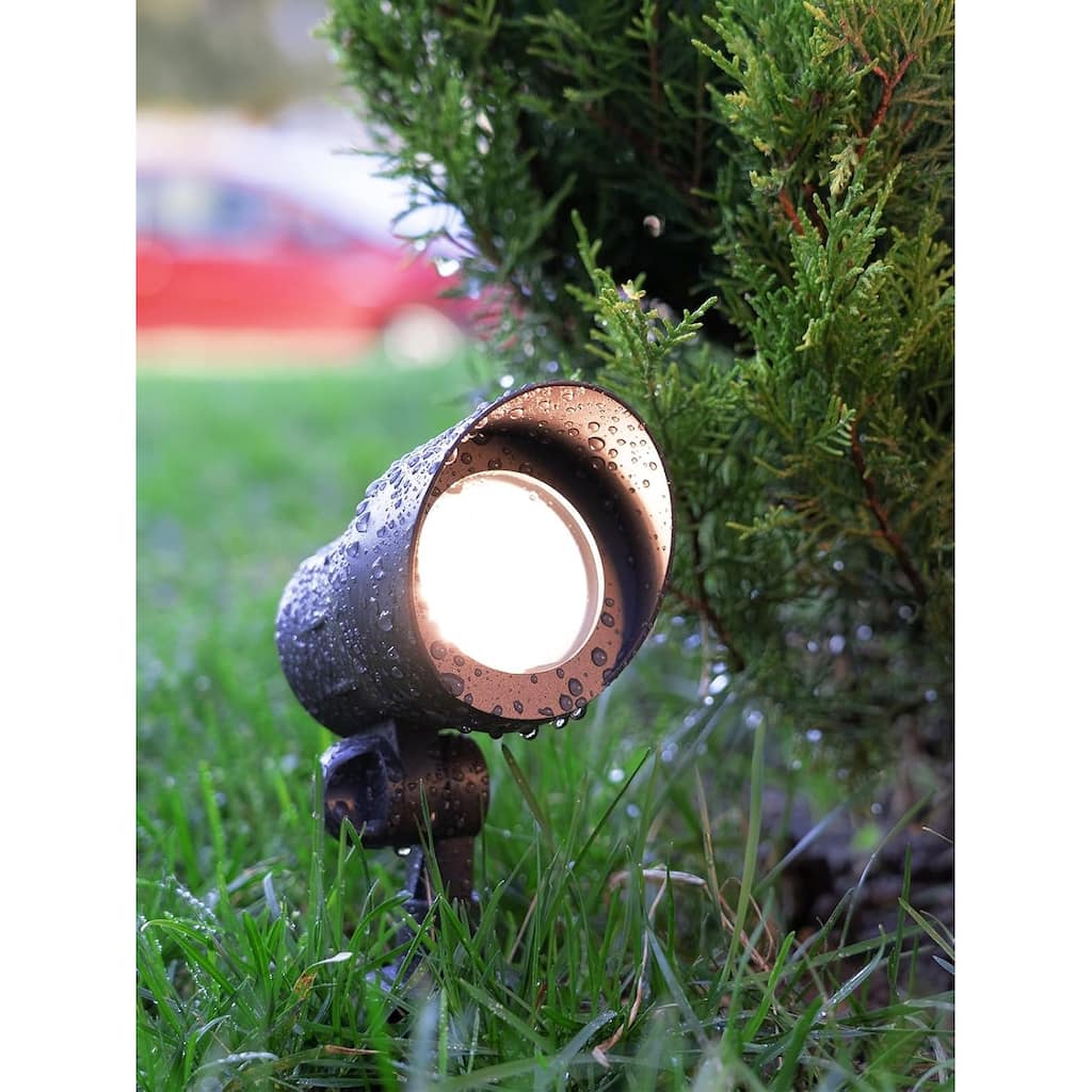 Low Voltage LED Landscape Spotlight, CRI90+ Waterproof for Outdoor Yard Bush Lighting, Bronze, 3000K Warm White