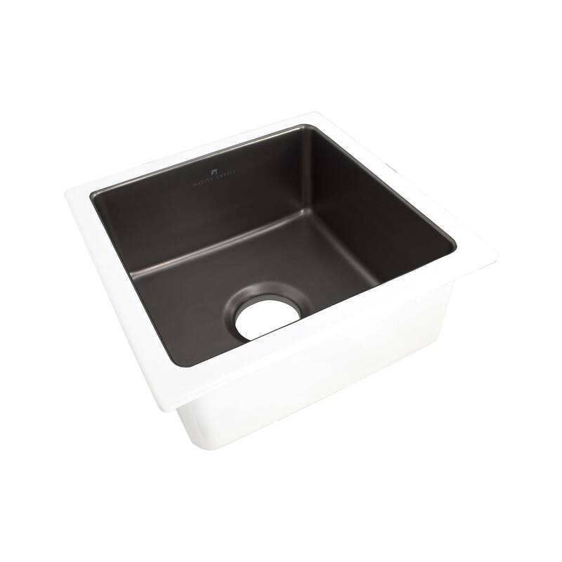 Reveler Fireclay Undermount Bar Sink - 15.75" x 15.75" x 7.5"