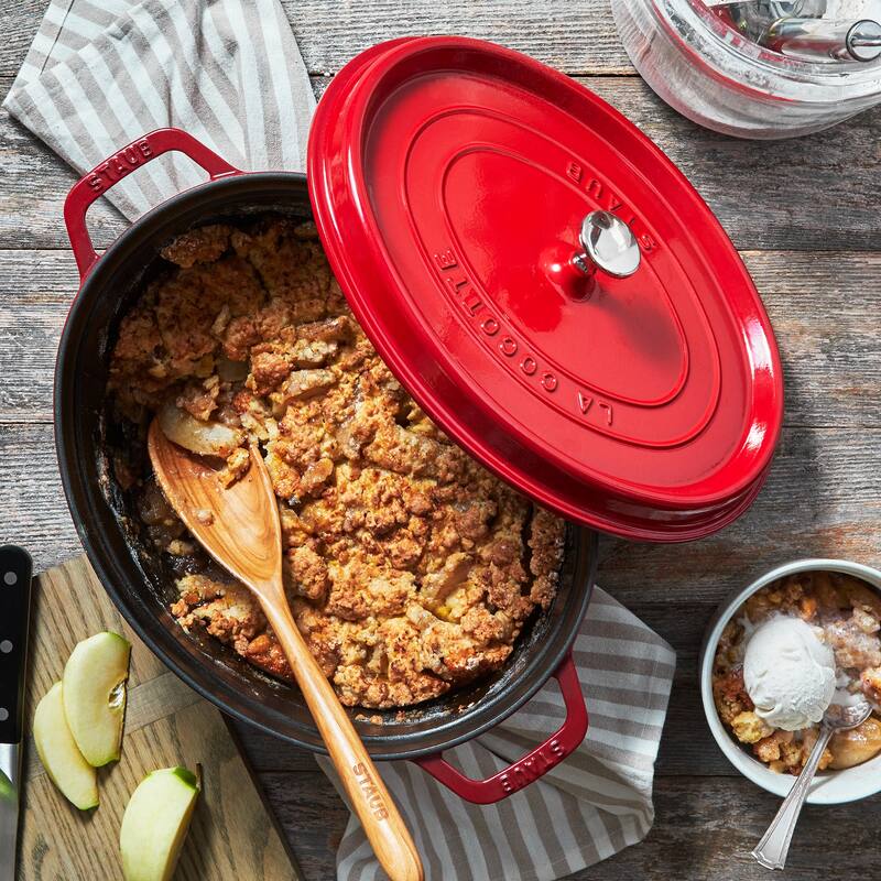 STAUB Cast Iron Oval Cocotte, Dutch Oven, 5.75-quart, serves 5-6, Made in France - 5.75-qt