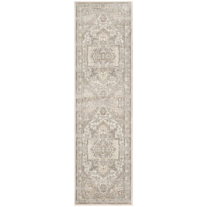 Nourison Concerto Indoor only Persian Area Rug - Beige - 2' 2" x 10'