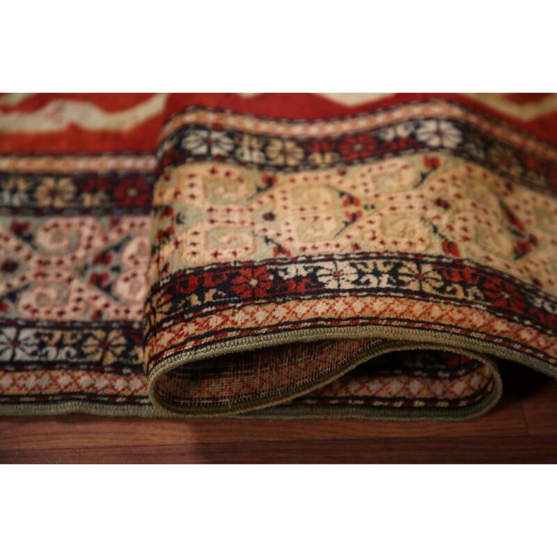 Vegetable Dye Antique Shirvan Oriental Accent Rug Handmade Wool Carpet - 3'2" x 5'5"