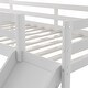 preview thumbnail 9 of 16, Solid Pine Wood Twin Size L-Shaped Loft Bed with Ladders and Slide