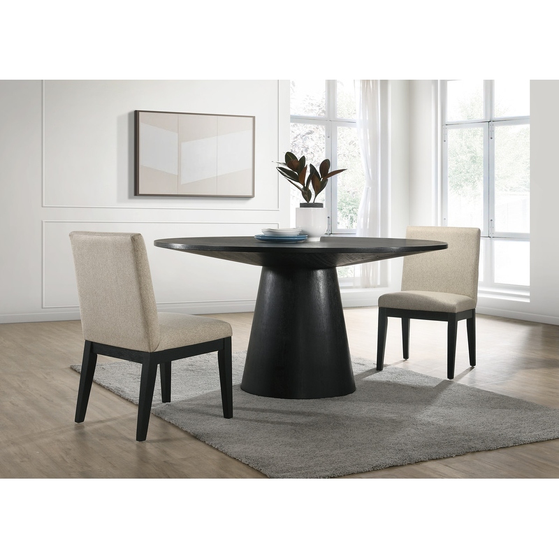Ebony round dining table sale