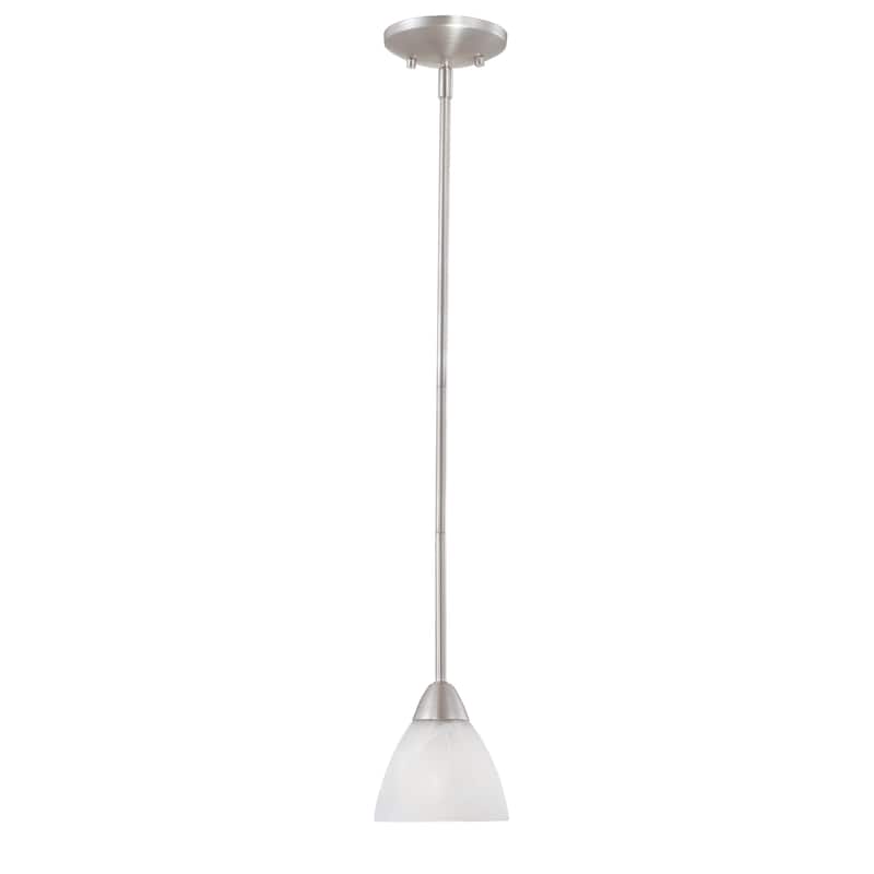 Tia 5.25-inch Wide 1-Light Mini Pendant in Painted Bronze - Matte Nickel