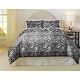 preview thumbnail 22 of 27, Pointehaven 180 GSM Cotton Flannel Cotton Flannel Oversized Duvet Set Full - Queen - Zebra