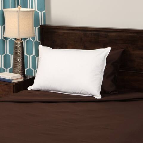 Down and Feather Compartment Pillow by Cozy Classics - White