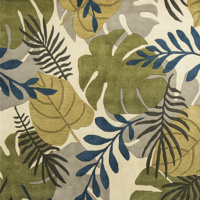 Domani Camila Ivory Tropical Breeze Hand-Tufted Wool Area Rug