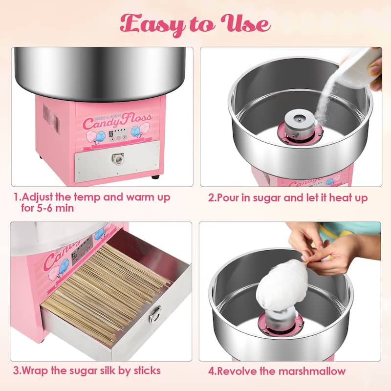 1200W Commercial Cotton Candy Machine Countertop