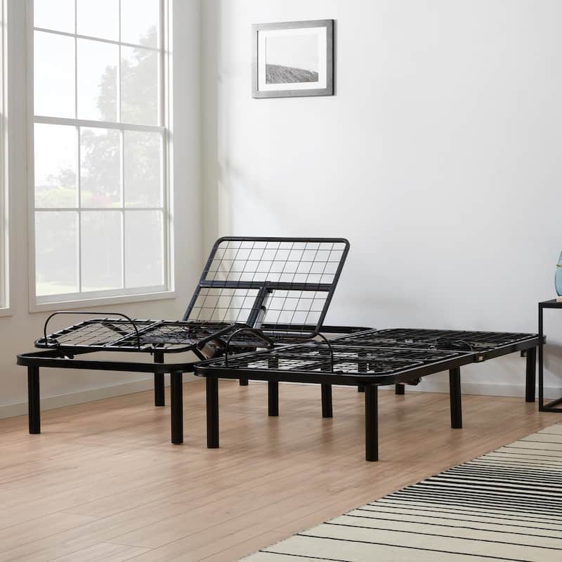 Lucid Comfort Collection 10-inch Gel Memory Foam Mattress and Standard Adjustable Bed Set