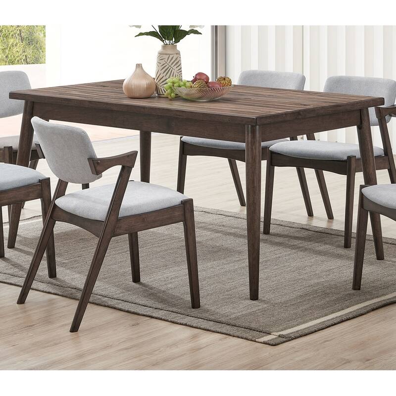 Contemporary Walnut Finish 1pc Dining Table Only Solid wood Rectangle Table Melamine MDF Dining Room Furniture