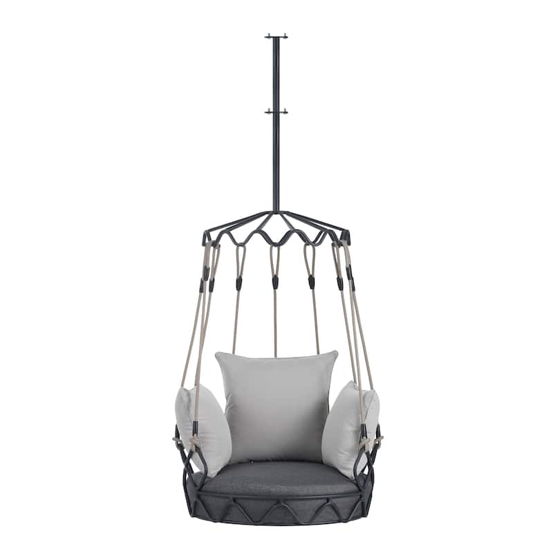 Outdoor Olefin Fabric Porch Swing Chair with UV Resistant Cushion