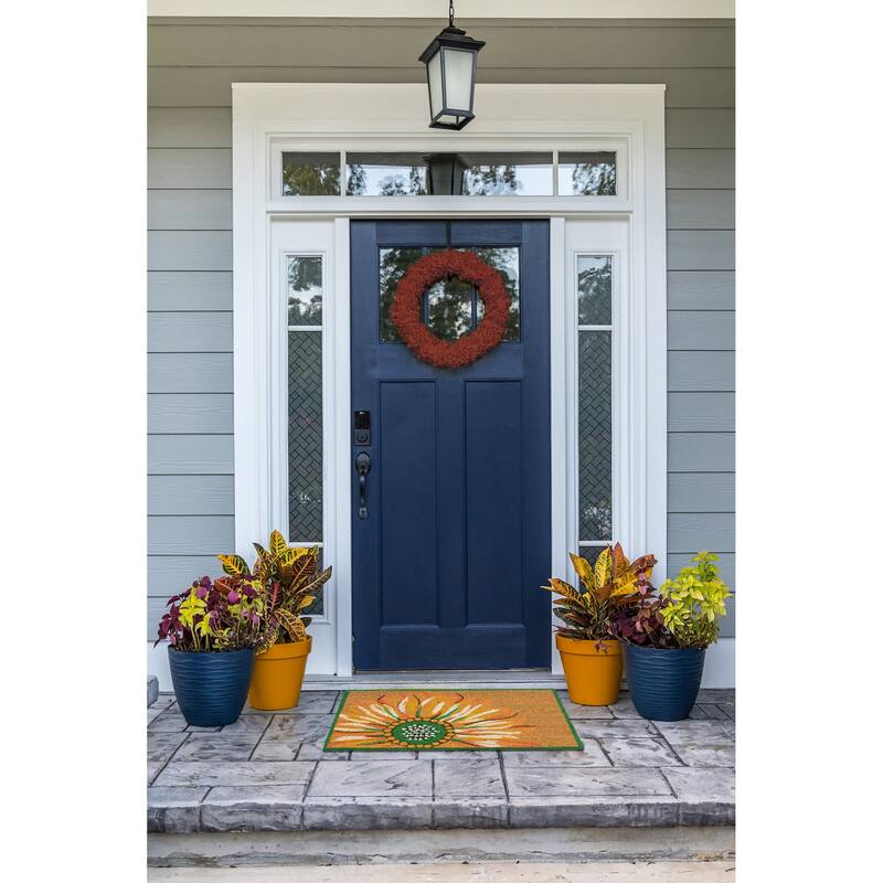 Liora Manne Summer Flower Coir Welcome Door Mat