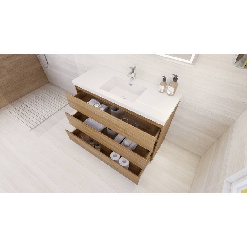 Aron 48'' Freestanding Vanity with Reinforced Acrylic Sink