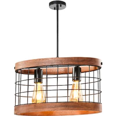 LEDONE Adjustable Height Farmhouse Ceiling Light, Vintage Chandelier,Industrial Pendant Light for Kitchen Island, Home - 47.2
