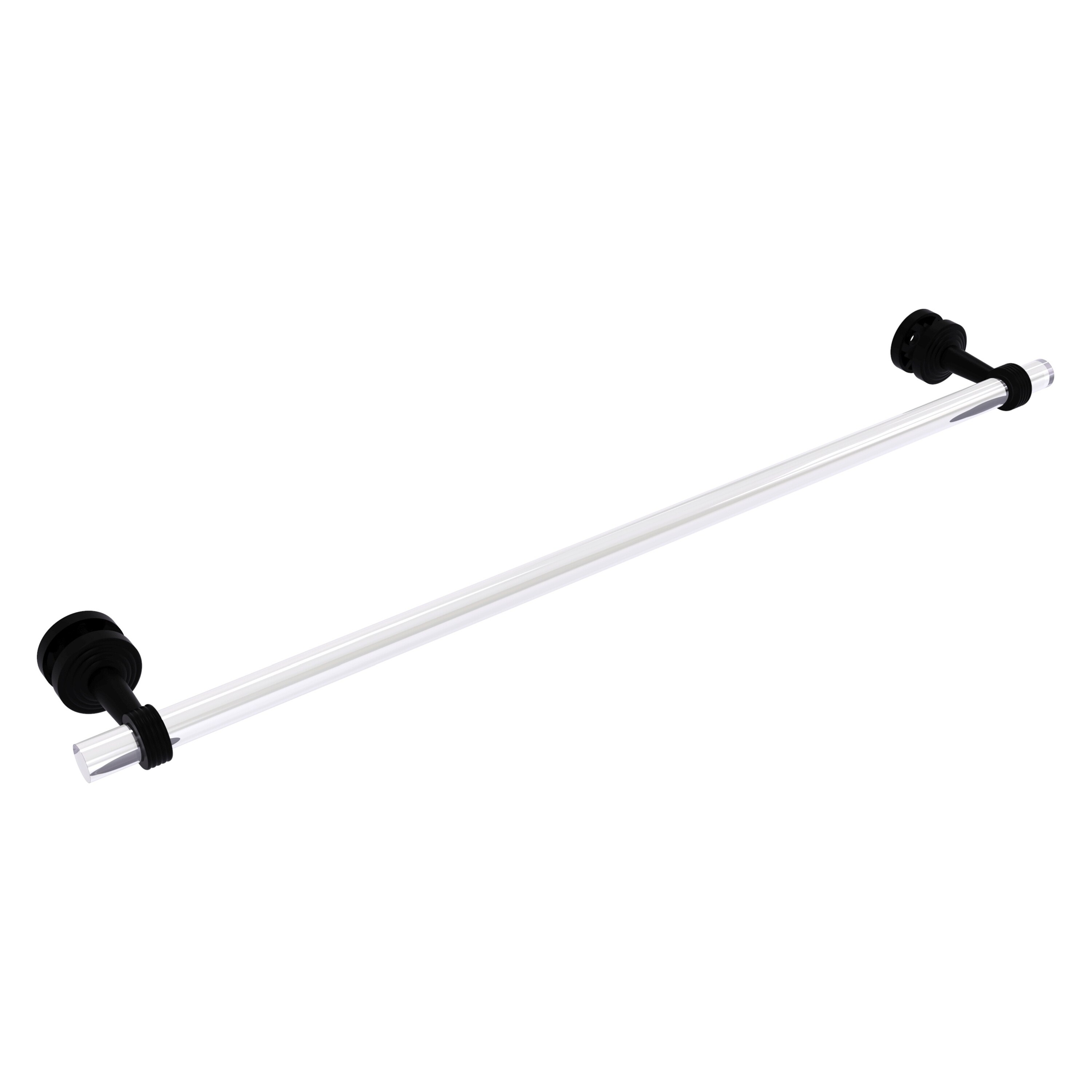 Allied Brass Pacific Beach Collection 18 Inch Shower Door Towel Bar with Grooved Accents