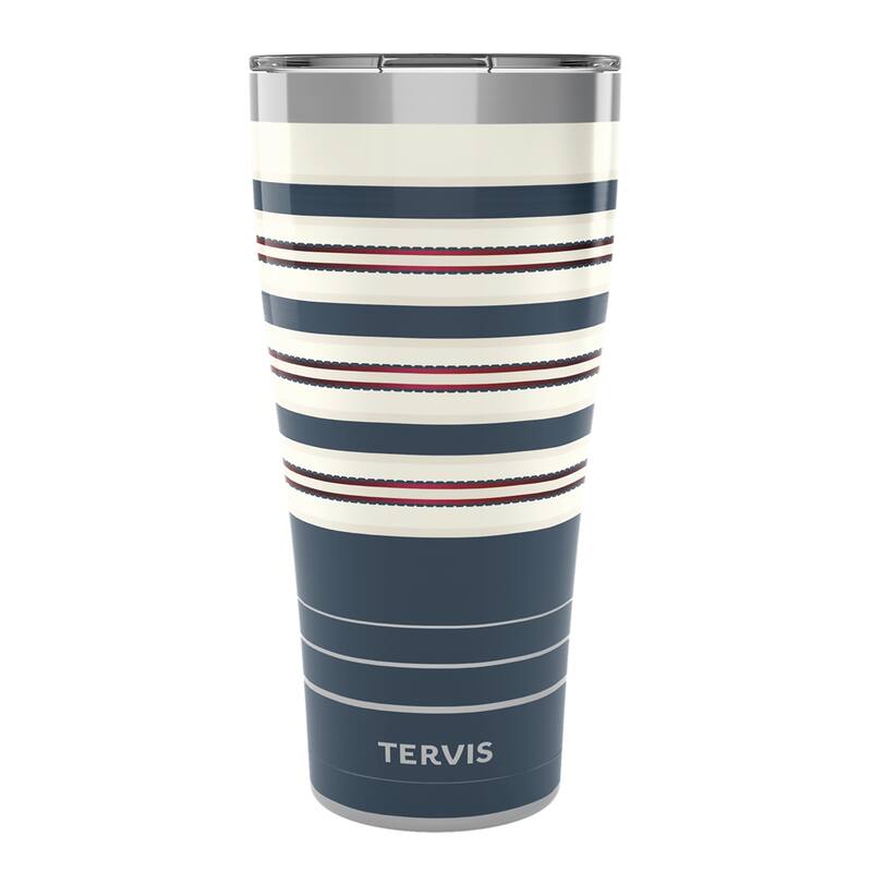 Tervis Traveler Sailor Stripes Triple Walled Insulated Travel Tumbler, Stainless Steel - 30oz