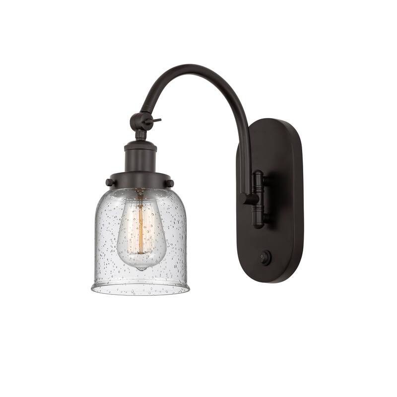 Innovations Lighting Franklin Restoration Bell - 1 Light 5" Sconce - Arm Swivels Side To Side - Oil Rubbed Bronze/Seedy