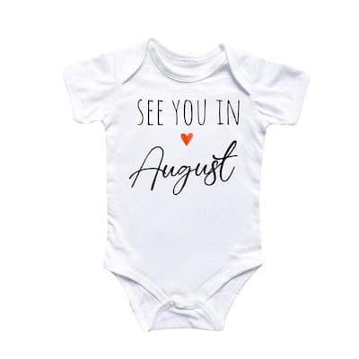 August Baby Announcement - Baby Boy Girl Clothes Infant Bodysuit Funny Cute Newborn