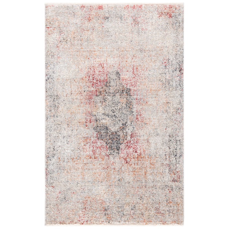SAFAVIEH Dream Meina Vintage Abstract Viscose Rug - 2'6" x 4' - Grey/Red