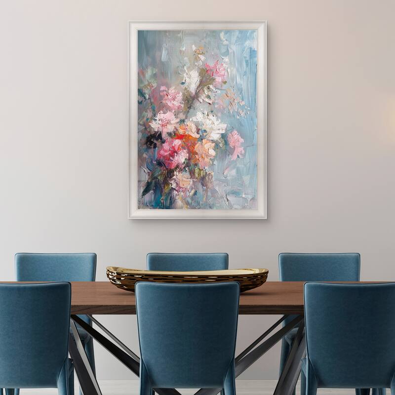 Masterpiece Art Gallery| Abstract Pink Bouquet by Petals Prints Design - Framed Canvas Art Print