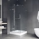 preview thumbnail 3 of 9, VIGO Monteray 32"D x 32"W x 79"H Frameless Hinged Shower Enclosure and Base
