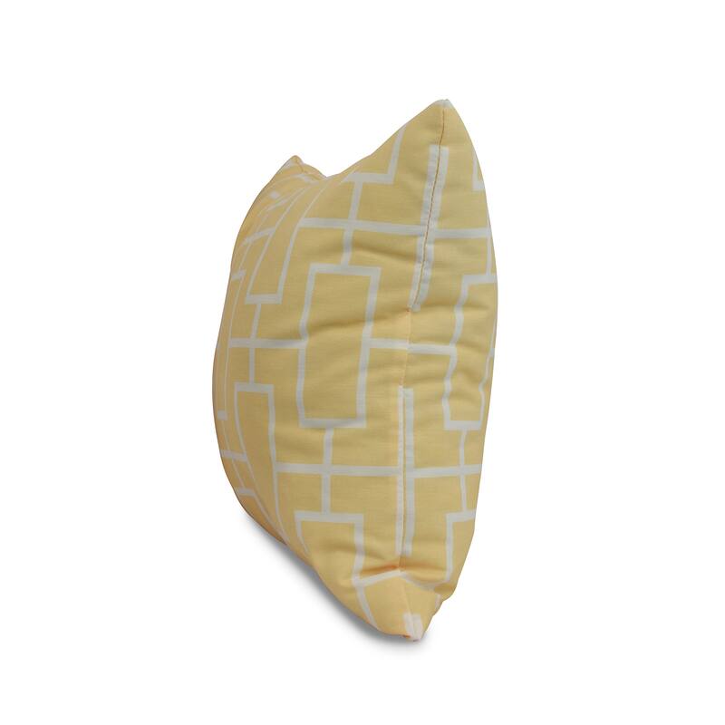 20 x 20 inch Screen Lattice Geometric Print Pillow - Yellow