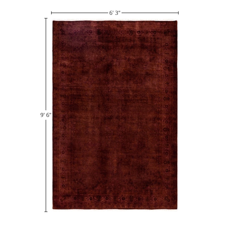 Overdyed One-of-a-Kind Hand-Knotted Area Rug - Brown - 6' 3" x 9' 6"