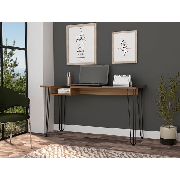 FM Furniture Kyoto 140 29 inch Tall Writing Desk with Hairpin Legs Bed Bath Beyond 33716940