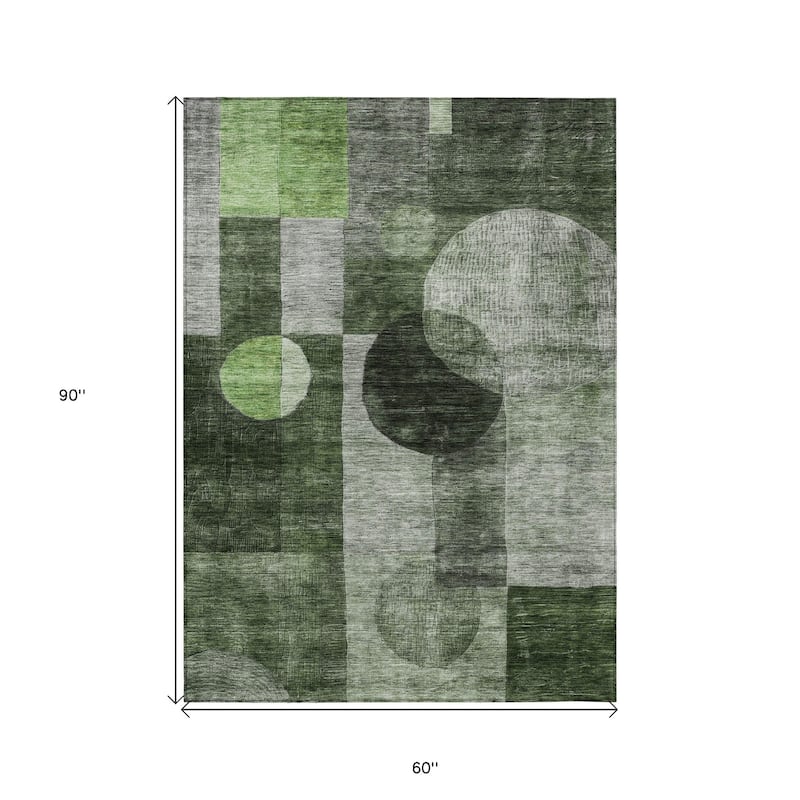 HomeRoots Geometric Transitional Rectangle Outdoor Rug