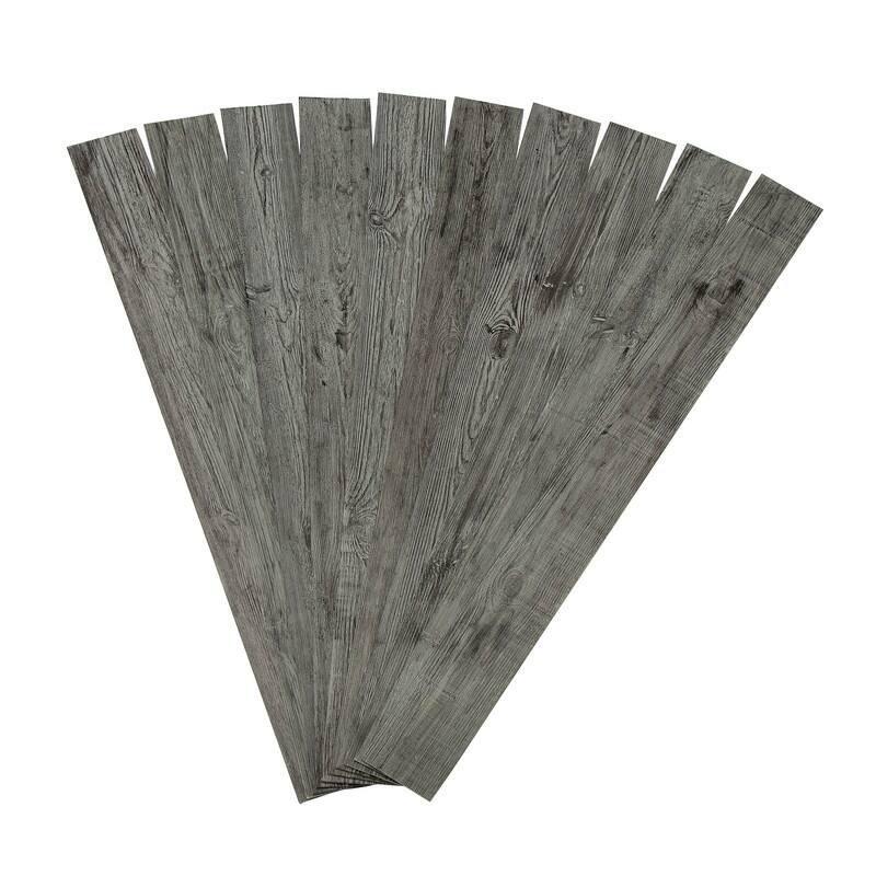 Rustic Grove Wood Planks (14 sq ft) - 45 x 4.5 - Dark Gray